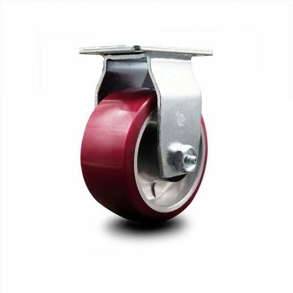 4 Inch Poly on Aluminum Wheel Rigid Caster with Roller Bearing